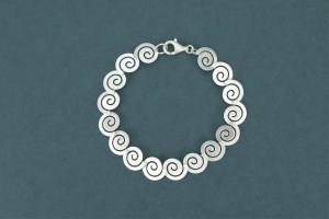 modernes Silberarmband "Spiralen" BL544
