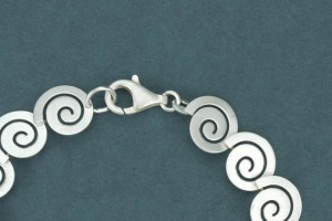 modernes Silberarmband "Spiralen" BL544