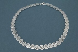 Design Silbercollier "Spiralen KL102