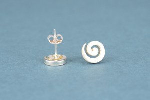 Spiralohrstecker Silber, spitz auslaufend, EP1303-M